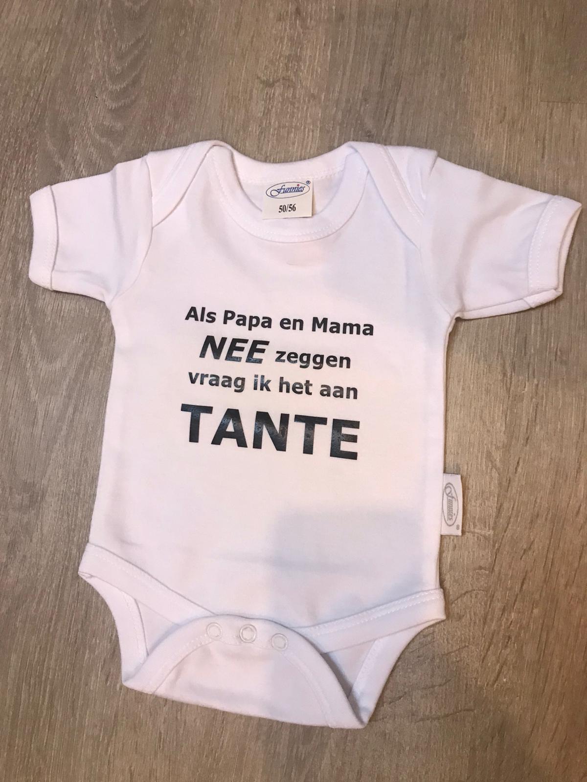 Onnodig Aan het leren Druppelen Romper met tekst Tante ⋆ Flora's Baby & Gifts